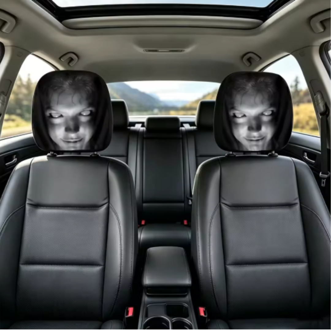 👻 CreepSeat™ Haunted Headrest Cover